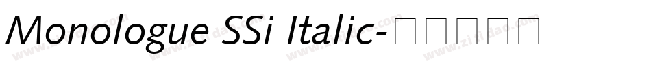 Monologue SSi Italic字体转换